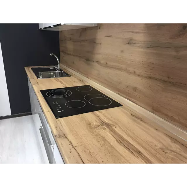 Кухонная столешница Нева 80x60x2.8 см ЛДСП цвет дуб вотан — изображение 3