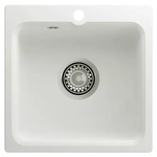 Врезная мойка Reflexion RX0743WH 43x43x16 см кварц цвет белый