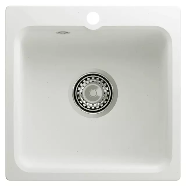 Врезная мойка Reflexion RX0743WH 43x43x16 см кварц цвет белый