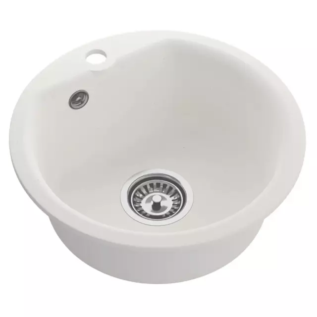 Врезная мойка Reflexion RX0844WH 43x43x16 см кварц цвет белый — изображение 2