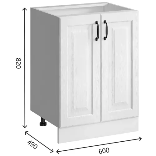 Напольный шкаф Bvmebel Romeo 60x82x47 см фасад МДФ цвет белый дуб