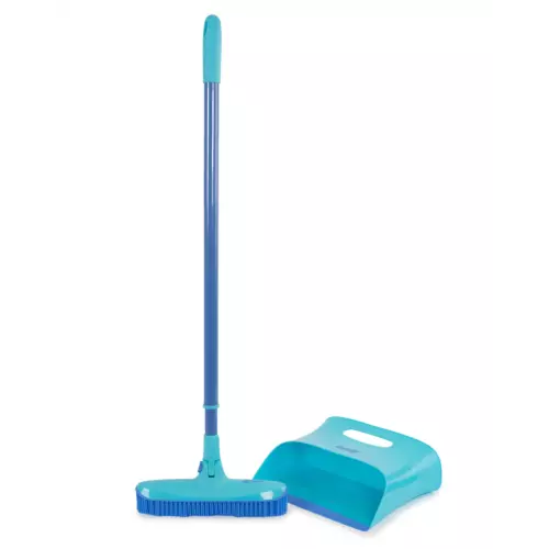 Совок и метла Spontex Catch & Clean с телескопической ручкой 140 см