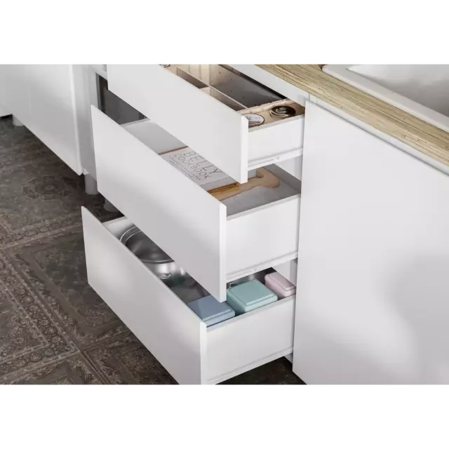 Кухонный гарнитур Sv-мебель Токио 200x214.2x60 см ЛДСП цвет белый — изображение 6
