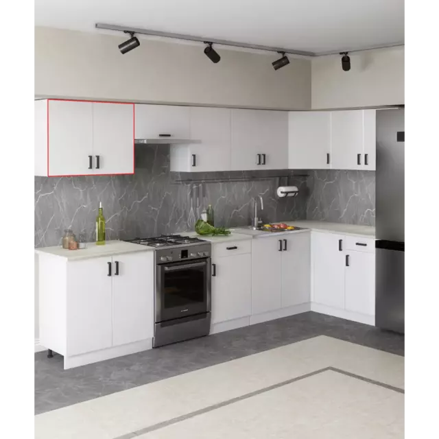 Навесной шкаф Regent Style Кухонный модуль подвесной 80x60x30 см 2 дверцы фасад белый ЛДСП каркас белый ЛДСП — изображение 3