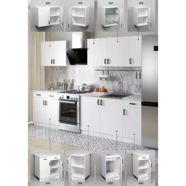 Напольный шкаф Regent Style Кухонный модуль напольный 80x82.80x60 см 2 дверцы 2 ящика фасад белый ЛДСП каркас белый ЛДСП — изображение 4