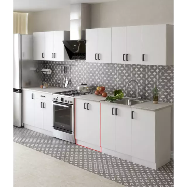 Напольный шкаф Regent Style Кухонный модуль напольный 60x82.80x60 см 2 дверцы фасад белый ЛДСП каркас белый ЛДСП — изображение 3