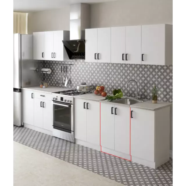Напольный шкаф Regent Style Кухонный модуль напольный 60x80x46.60 см фасад белый ЛДСП каркас белый ЛДСП — изображение 3