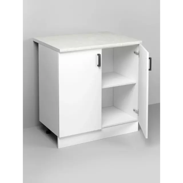 Напольный шкаф Regent Style Кухонный модуль напольный 80x82.80x60 см 2 дверцы фасад белый ЛДСП каркас белый ЛДСП — изображение 2