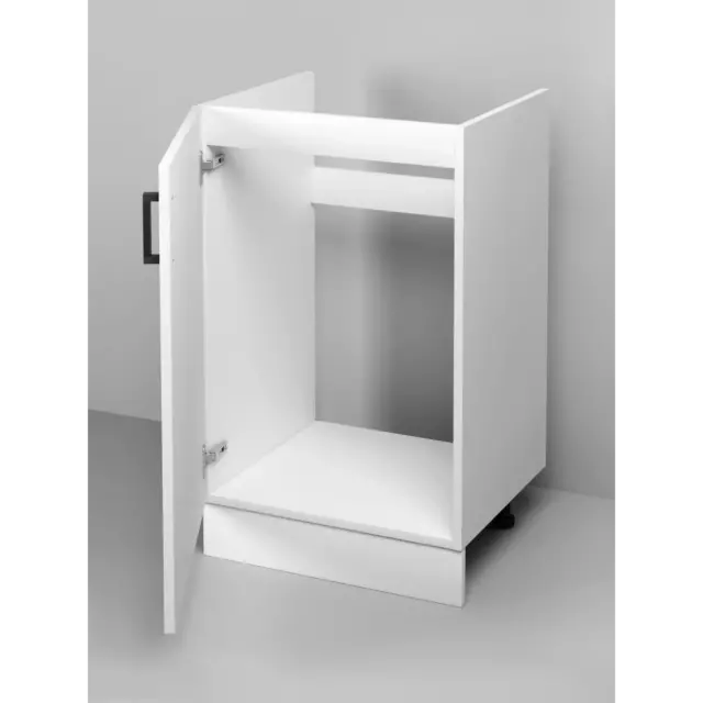 Напольный шкаф Regent Style Кухонный модуль напольный 50x80x46.60 см 1 дверца и мойка фасад белый ЛДСП каркас белый ЛДСП — изображение 2