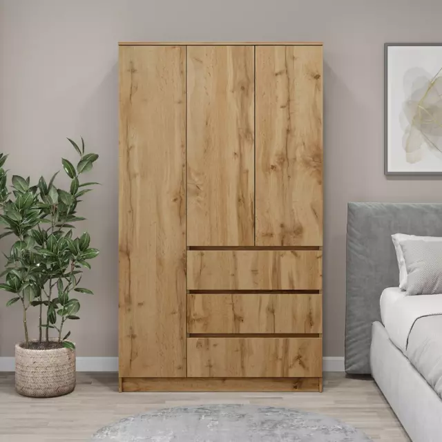 Шкаф распашной Letta 105x180x45 см ЛДСП цвет дуб вотан — изображение 3