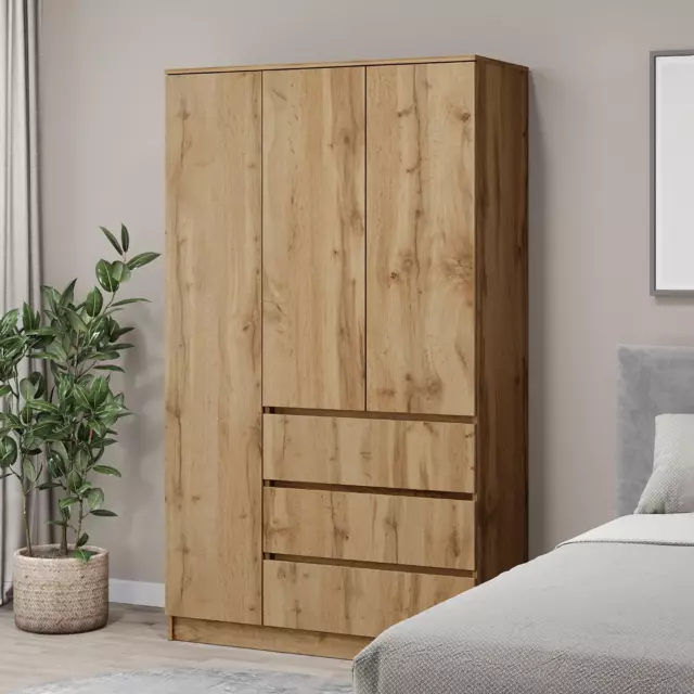 Шкаф распашной Letta 105x180x45 см ЛДСП цвет дуб вотан — изображение 4