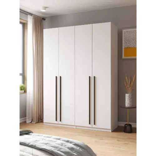 Шкаф распашной Принцесса мелания 160x220x52 см ЛДСП цвет белый