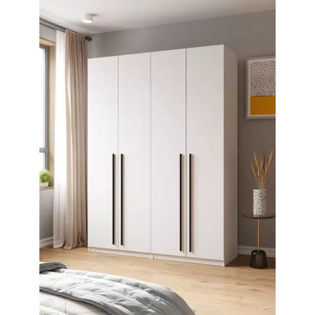 Шкаф распашной Принцесса мелания 160x220x52 см ЛДСП цвет белый