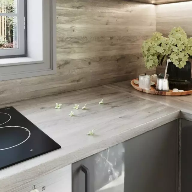 Столешница Alternative с кромкой 240x60x3.8 см с 4-х сторон водостойкие плиты ДСП цвет бежевый — изображение 7