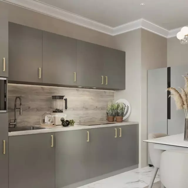 Столешница Alternative с кромкой 240x60x3.8 см с 4-х сторон водостойкие плиты ДСП цвет бежевый — изображение 10
