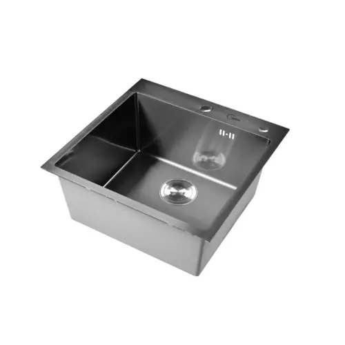 Мойка для кухни врезная Glyph Gl35050B 50x50 см глубина чаши 20 см нержавеющая сталь цвет графит