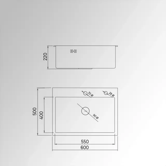 Мойка для кухни врезная с дозатором Glyph Gl36050B с сушилкой 50x60 см глубина чаши 20 см нержавеющая сталь цвет графит — изображение 5