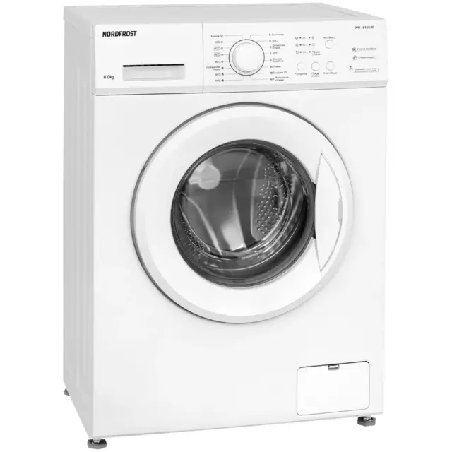 Стиральная машина Nordfrost Wm 6100 w 60x85x44 см 6 кг цвет белый — изображение 2