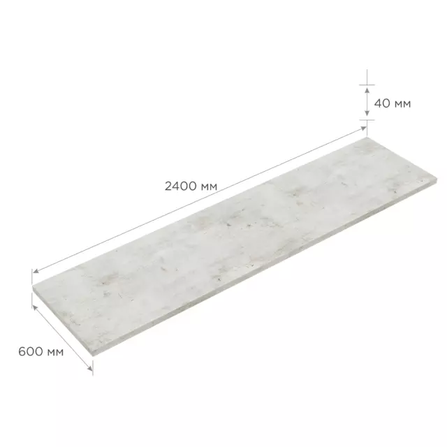 Столешница Slotex 240x60x4 см ДСП цвет фристайл — изображение 3
