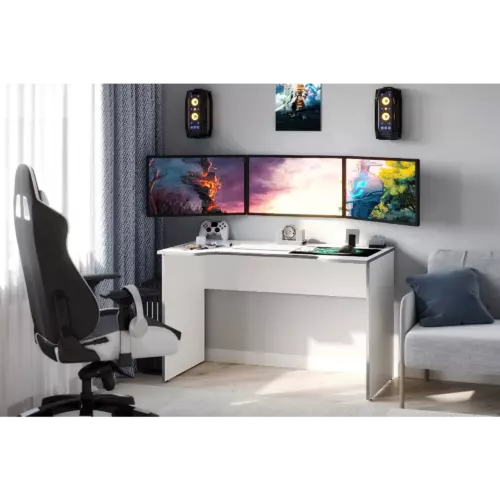 Компьютерный стол Шведский стандарт Вардиг 120x75x65 см ЛДСП цвет белый/серый кант