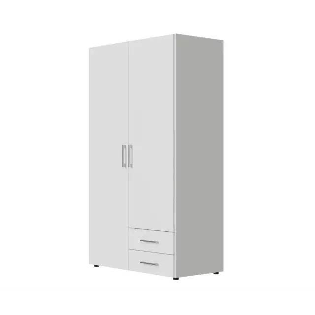 Шкаф распашной Lazurit 2 дверный 100.6x176.2x51.3 см ЛДСП цвет белый — изображение 6