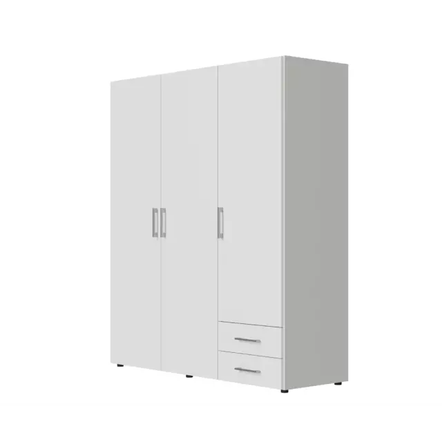 Шкаф распашной Lazurit 3 дверный 150.2x176.2x51.3 см ЛДСП цвет белый — изображение 5