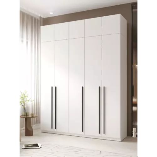 Шкаф распашной Принцесса мелания 5 дверный с антресолью 200x260x50 см ЛДСП цвет белый