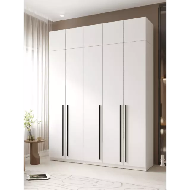 Шкаф распашной Принцесса мелания 5 дверный с антресолью 200x260x50 см ЛДСП цвет белый