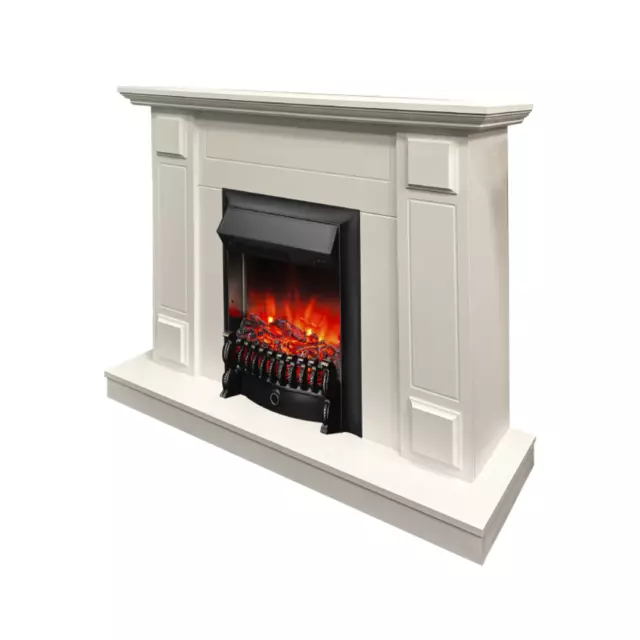 Каминокомплект Realflame Turin STD/EUG WT с очагом Fobos Lux BL 1550Вт белый — изображение 3