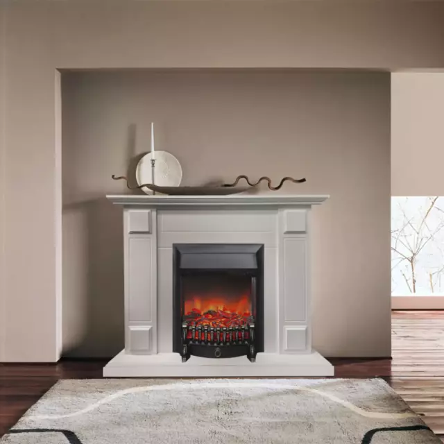 Каминокомплект Realflame Turin STD/EUG WT с очагом Fobos Lux BL 1550Вт белый — изображение 4