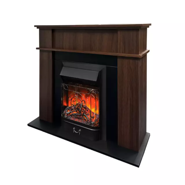 Каминокомплект Realflame Sevilla STD NT-F315 с очагом Majestic Lux BL 1550Вт орех — изображение 3