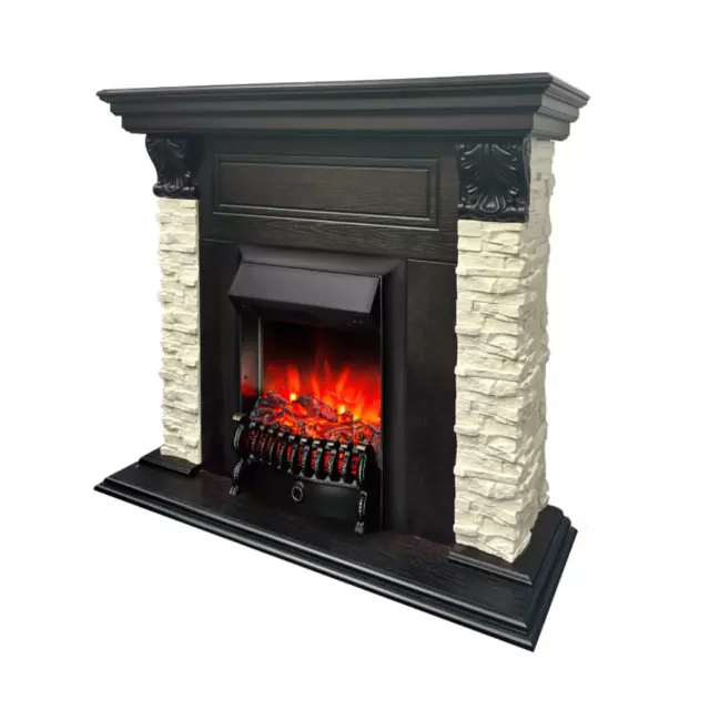 Каминокомплект Realflame Bilbao STD/EUG AO-215 с очагом Fobos Lux BL 1550Вт орех фактурный — изображение 2