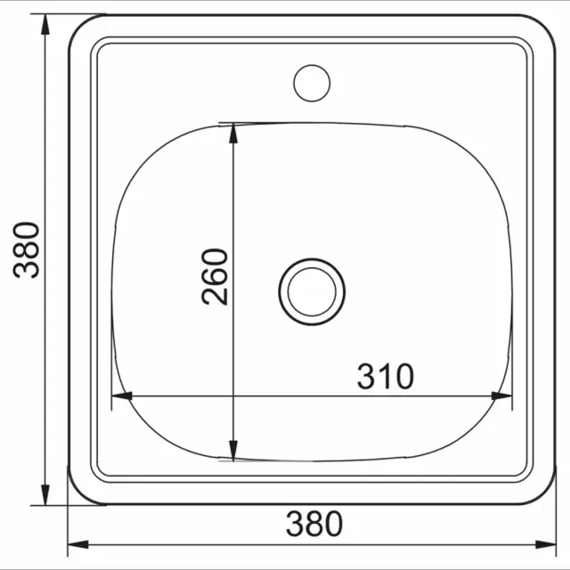 Врезная мойка Mixline 38x38 см глубина чаши 15 см нержавеющая сталь цвет стальной — изображение 2