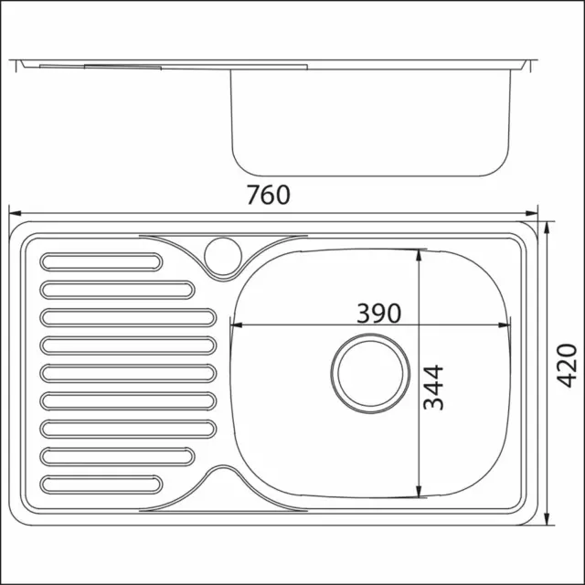 Врезная мойка Mixline 536115 42x66 см глубина чаши 18 см нержавеющая сталь цвет хром — изображение 2