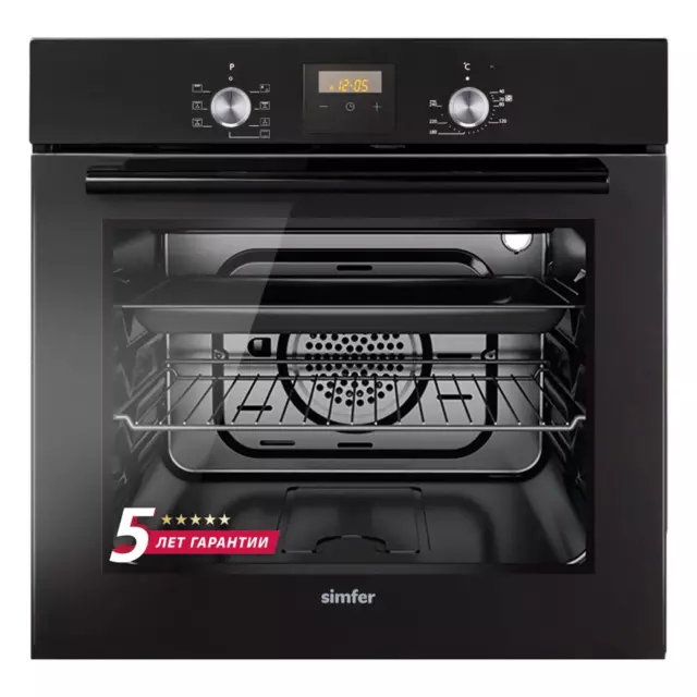 Электрический духовой шкаф Simfer B6EB56070 60x59.5x57 см цвет черный