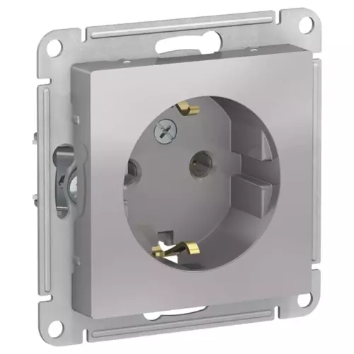 Розетка встраиваемая Schneider Electric AtlasDesign ATN000343 цвет алюминий
